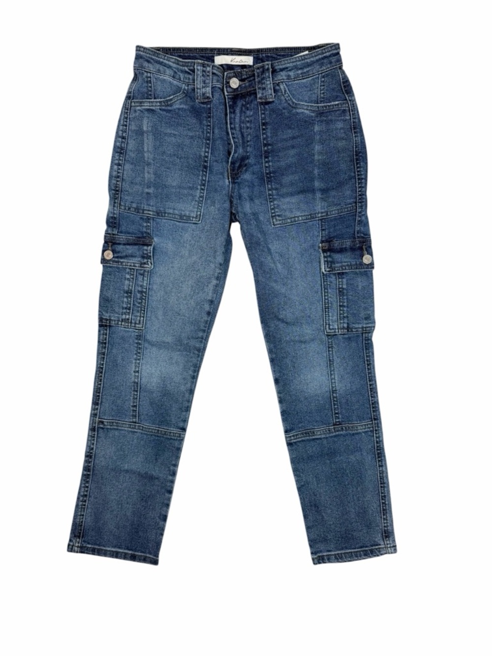 KanCan Cargo Jeans Women’s‎ Medium Wash High Rise Utility Skinny Denim Size 3/25